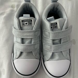 Silver converse toddler